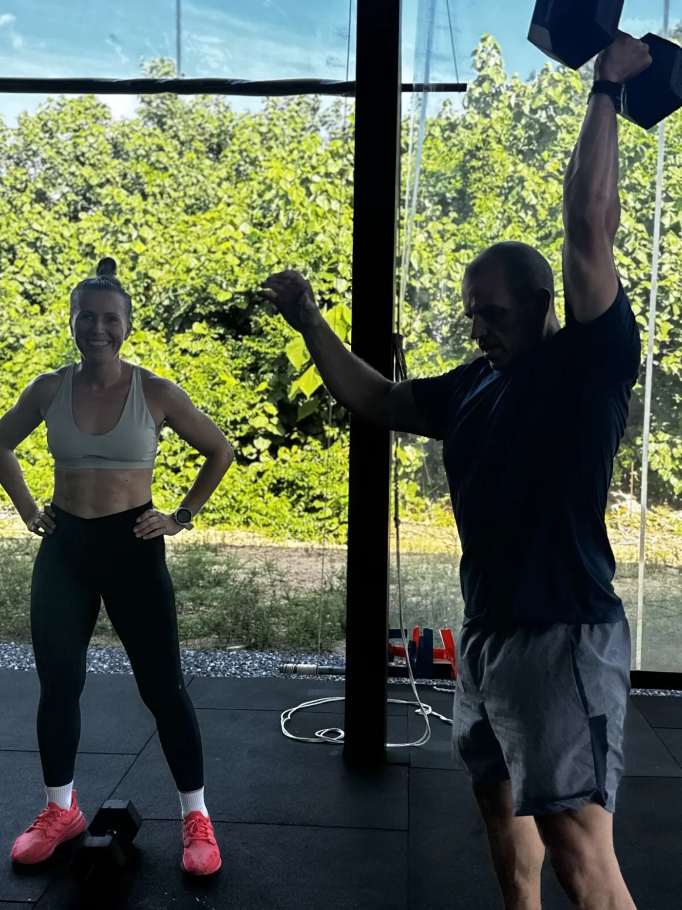Members during a CrossFit workout